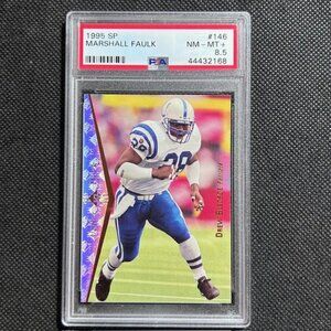 1995 Upper Deck SP #146 Marshall Faulk PSA 8.5 NM-MT+ Error Football Card 1/1?